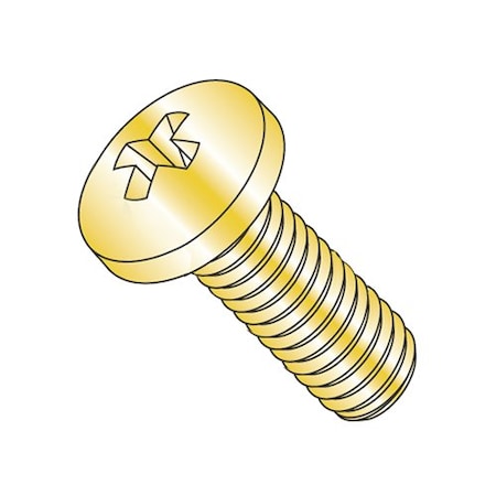 Newport Fasteners #8-32 x 5/8 in Phillips Pan Machine Screw, Plain Steel, 2000 PK 493838